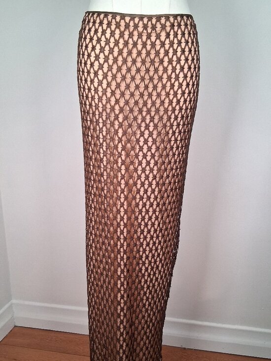 Dolce & Gabbana Dresses & Skirts - Archival Dolce & Gabbana "Golden Era" Crochet Net Maxi Skirt size IT 44 - US 8